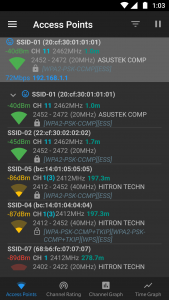 اسکرین شات 2 برنامه WiFi Analyzer (open-source)