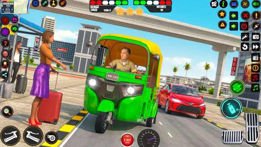 اسکرین شات برنامه City Rickshaw Driving Games 3D 3