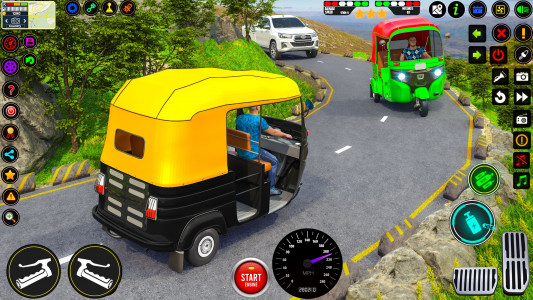 اسکرین شات برنامه City Rickshaw Driving Games 3D 1