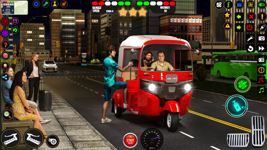 اسکرین شات برنامه City Rickshaw Driving Games 3D 2