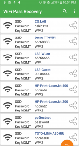 اسکرین شات برنامه WiFi Password Recovery — Pro 1