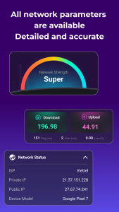 اسکرین شات 4 برنامه Speed Test 5G, Wifi - SpeedZen