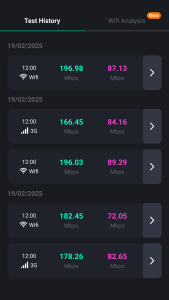 اسکرین شات 4 برنامه Speed Test 5G, Wifi - SpeedZen