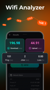 اسکرین شات 4 برنامه Speed Test 5G, Wifi - SpeedZen