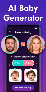 اسکرین شات برنامه AI Baby Generator - Face Maker 1