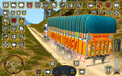 اسکرین شات برنامه Indian Truck Offroad Cargo 3D 1