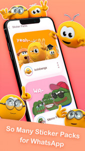اسکرین شات برنامه Birthday Stickers For WhatsApp-Love & Emoji 2