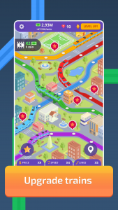 اسکرین شات بازی Idle Trains Tycoon - Make city subway network 3