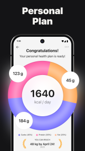 اسکرین شات 4 برنامه Calz: Calorie Counter AI
