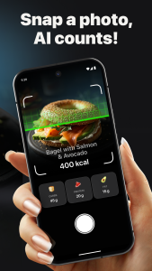 اسکرین شات 2 برنامه Calz: Calorie Counter AI