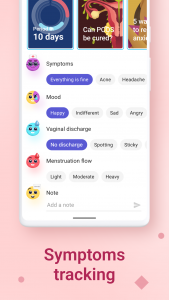 اسکرین شات برنامه Clover－Period & Cycle Tracker 4