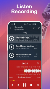 اسکرین شات 2 برنامه HD Voice Recorder: Voice Memos