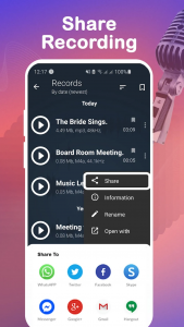 اسکرین شات 3 برنامه HD Voice Recorder: Voice Memos