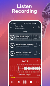 اسکرین شات برنامه HD Voice Recorder & Audio Recorder | Recording App 2