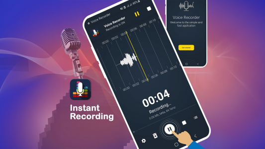 اسکرین شات 1 برنامه HD Voice Recorder: Voice Memos