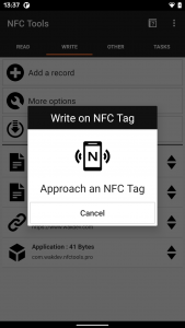 اسکرین شات برنامه NFC Tools 4