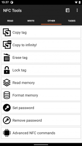 اسکرین شات برنامه NFC Tools 5
