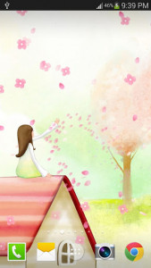 اسکرین شات برنامه Sakura Live Wallpaper PRO 1
