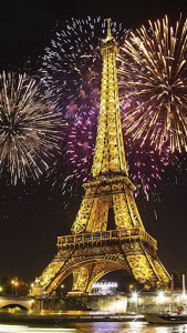 اسکرین شات برنامه Fireworks New Year Eiffel Tower Live Wallpaper 1