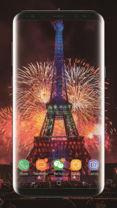 اسکرین شات برنامه New Year Eiffel Fireworks Live Wallpaper 3