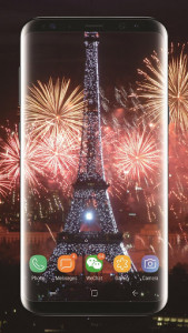 اسکرین شات برنامه New Year Eiffel Fireworks Live Wallpaper 4