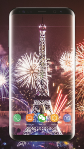اسکرین شات برنامه New Year Eiffel Fireworks Live Wallpaper 2