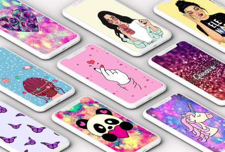 اسکرین شات 1 برنامه Girly Wallpaper