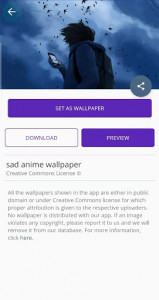 اسکرین شات برنامه HD Sad Anime Wallpaper 2