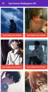 اسکرین شات برنامه HD Sad Anime Wallpaper 1
