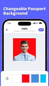 اسکرین شات 4 برنامه Vivid ID: Passport Photo Maker