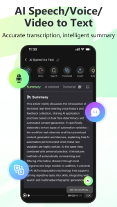اسکرین شات 3 برنامه RecCloud - AI Speech to Text