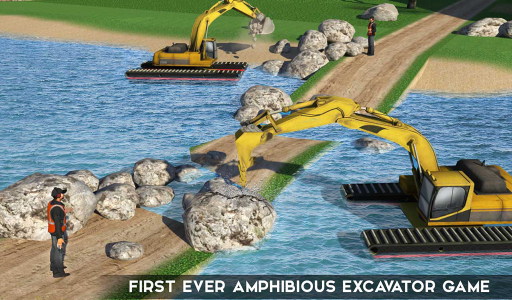 اسکرین شات بازی Amphibious Excavator Construction Crane Simulator 6
