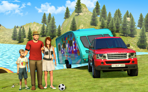 اسکرین شات بازی Camper Van Virtual Family Game 1