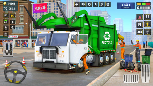 اسکرین شات 1 بازی American Garbage Truck Driving