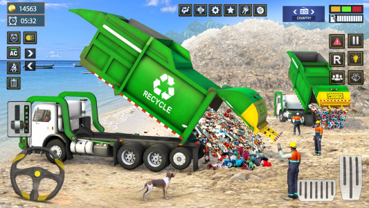 اسکرین شات 3 بازی American Garbage Truck Driving