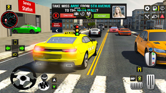 اسکرین شات بازی US Taxi Car Driving Games 1