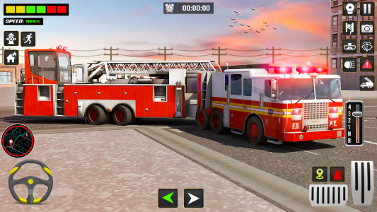 اسکرین شات بازی Fire Engine Truck Driving Sim 1