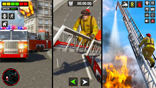 اسکرین شات بازی Fire Engine Truck Driving Sim 2