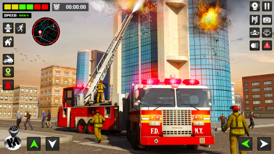 اسکرین شات بازی Fire Engine Truck Driving Sim 3