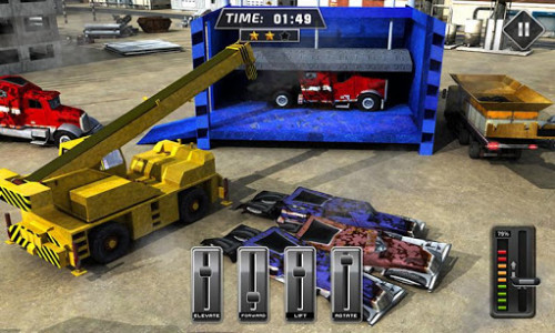 اسکرین شات بازی Wrecked Truck Crusher Crane 3D 3