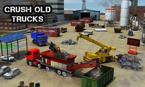 اسکرین شات بازی Wrecked Truck Crusher Crane 3D 1