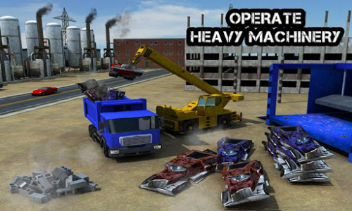 اسکرین شات بازی Wrecked Truck Crusher Crane 3D 5