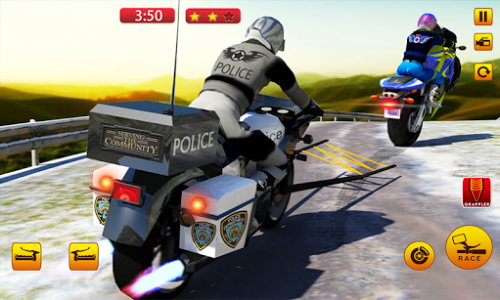 اسکرین شات بازی US Police Motorcycle Grappler: Highway Patrol Bike 5