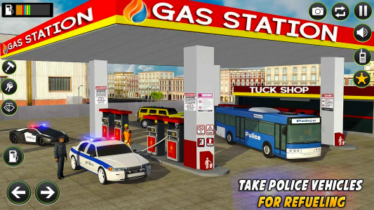 اسکرین شات بازی Gas Station Police Car Parking 3