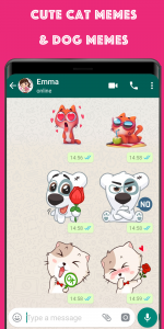 اسکرین شات برنامه WASticker - Love emoji 4