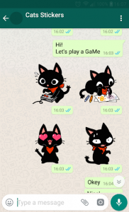 اسکرین شات برنامه New WAStickerApps 😻 Cat Stickers For Chat 6