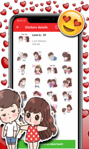 اسکرین شات برنامه Couple Love Stickers 4