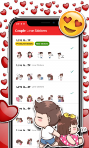 اسکرین شات برنامه Couple Love Stickers 6