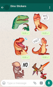 اسکرین شات برنامه New WAStickerApps - Dinosaur Stickers For Chat 3