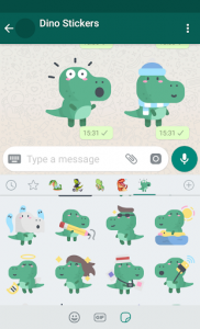 اسکرین شات برنامه New WAStickerApps - Dinosaur Stickers For Chat 1